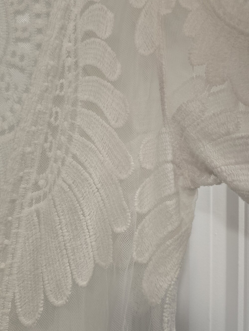 🌟7/25$ ADIVA Boho Ivory Crochet Midi Lace Kimono Cover-Up - Picture 9 of 12